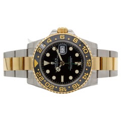 Rolex 18k Gold & Stainless Steel Ceramic GMT Master II 116713 With Original Stic