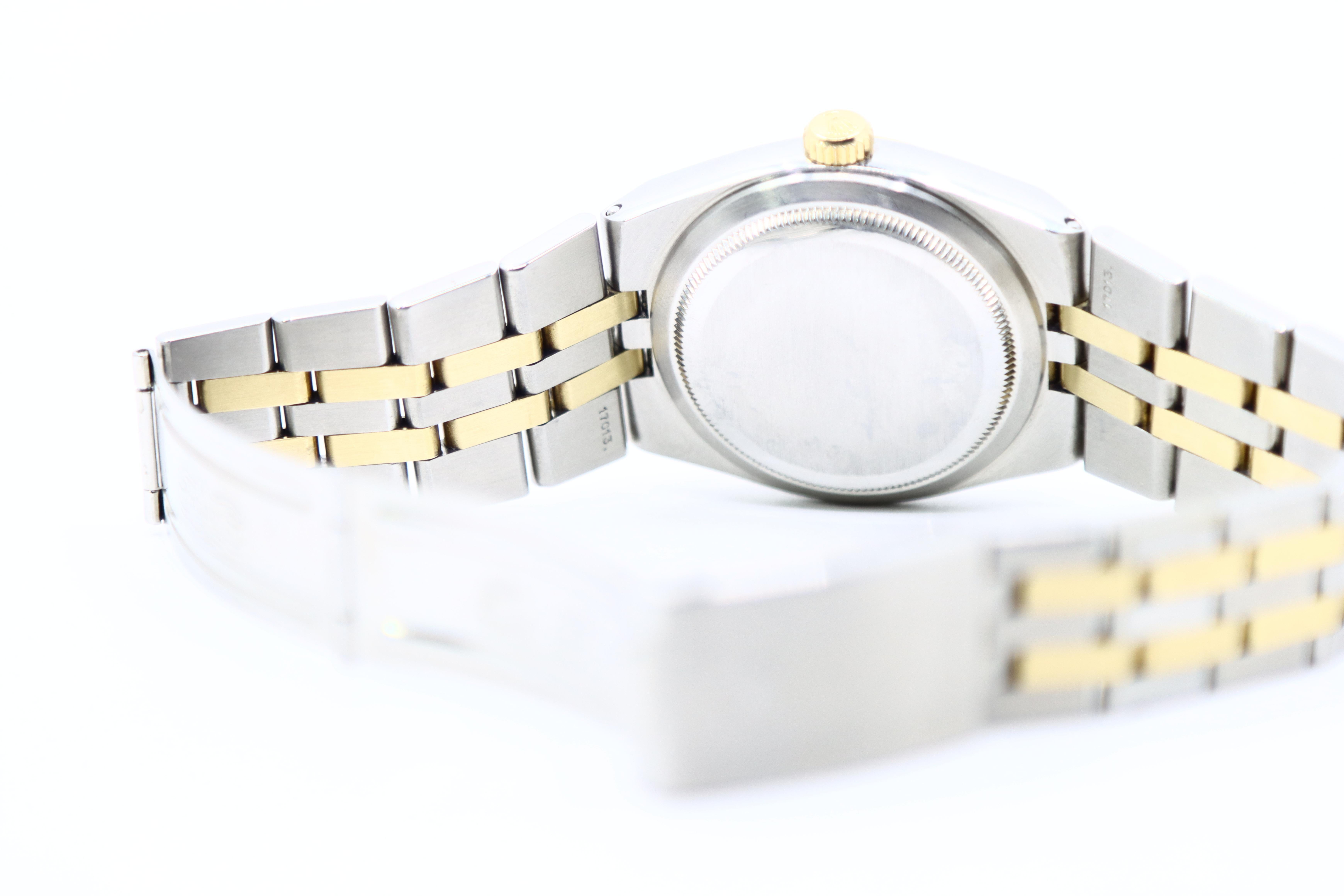Rolex 18K Gold & Stahl Datejust Oyster Quartz Uhr im Angebot 6