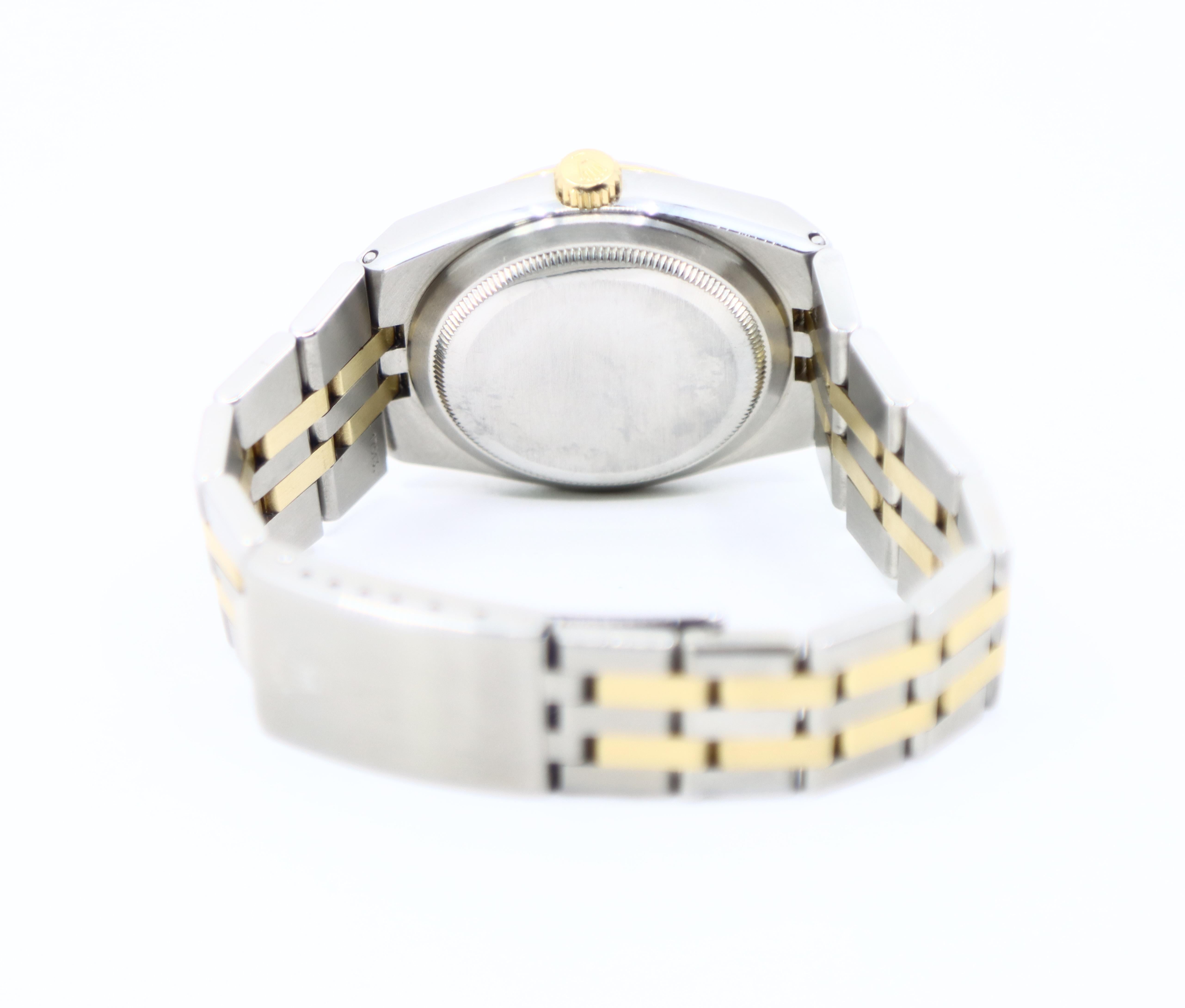 Rolex 18K Gold & Stahl Datejust Oyster Quartz Uhr im Angebot 4