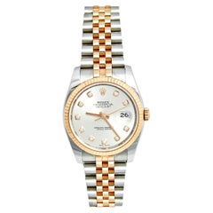 Rolex 18k Rose Gold Stainless Steel Datejust 116231 Men's Wristwatch 36 mm
