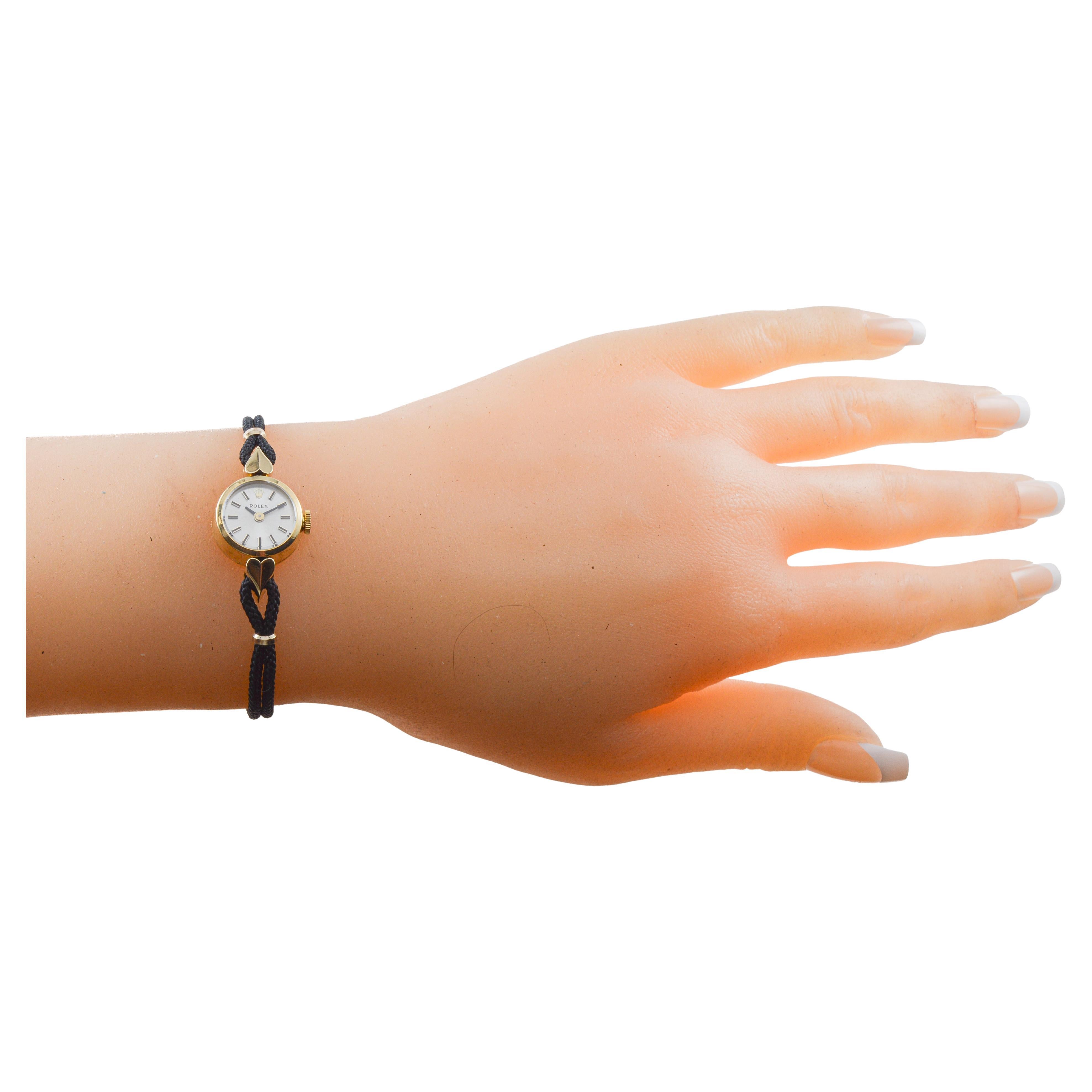 Rolex 18k Solid Gold Orchid Ladies Watch circa 1962 6