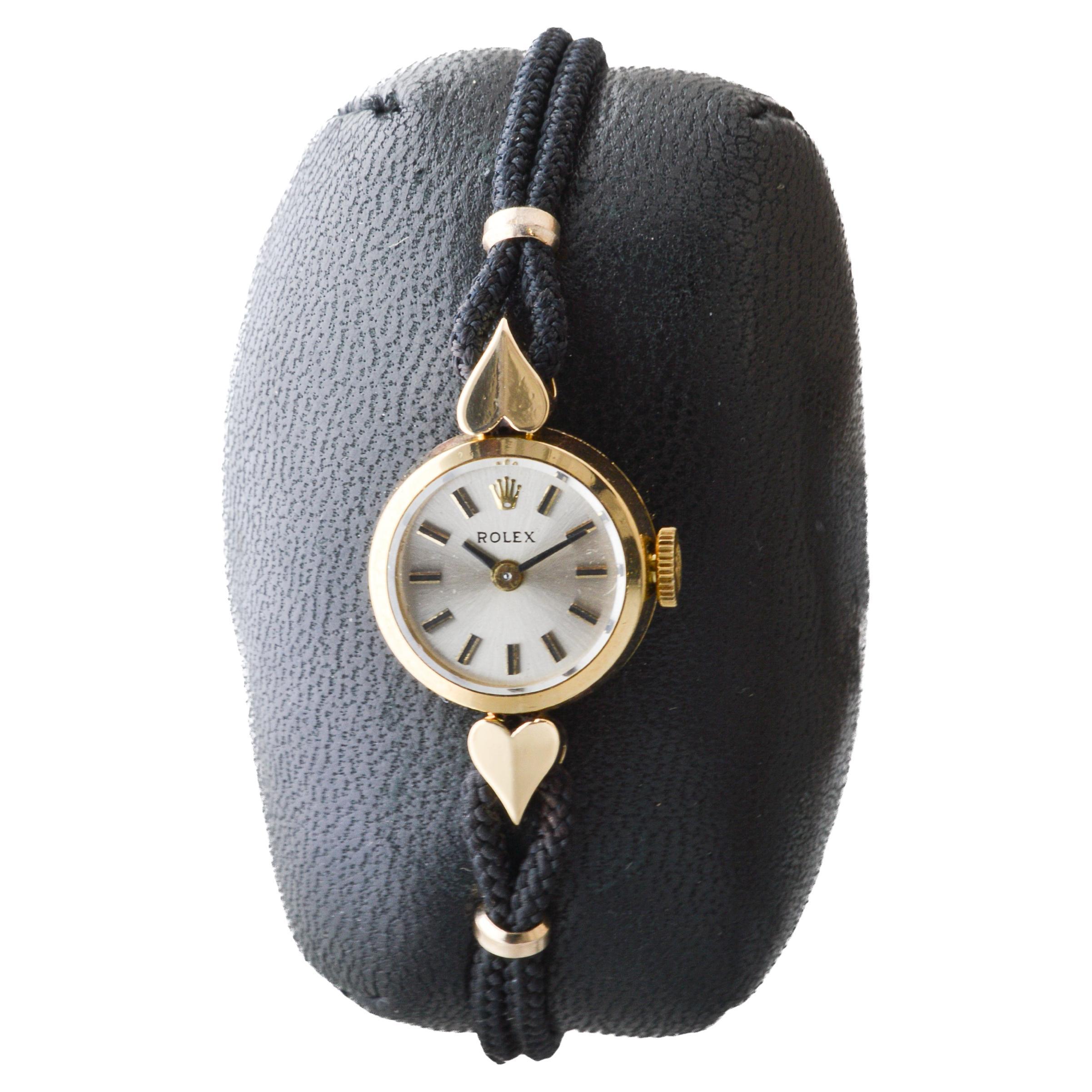 Rolex 18k Solid Gold Orchid Ladies Watch circa 1962 In Excellent Condition In Long Beach, CA