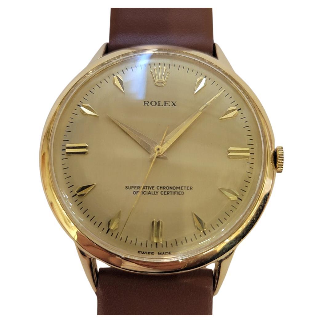 Rolex 18k Solid Gold Ref 8940 Mens 1960s 36mm Manual Wind Dress Watch RA706