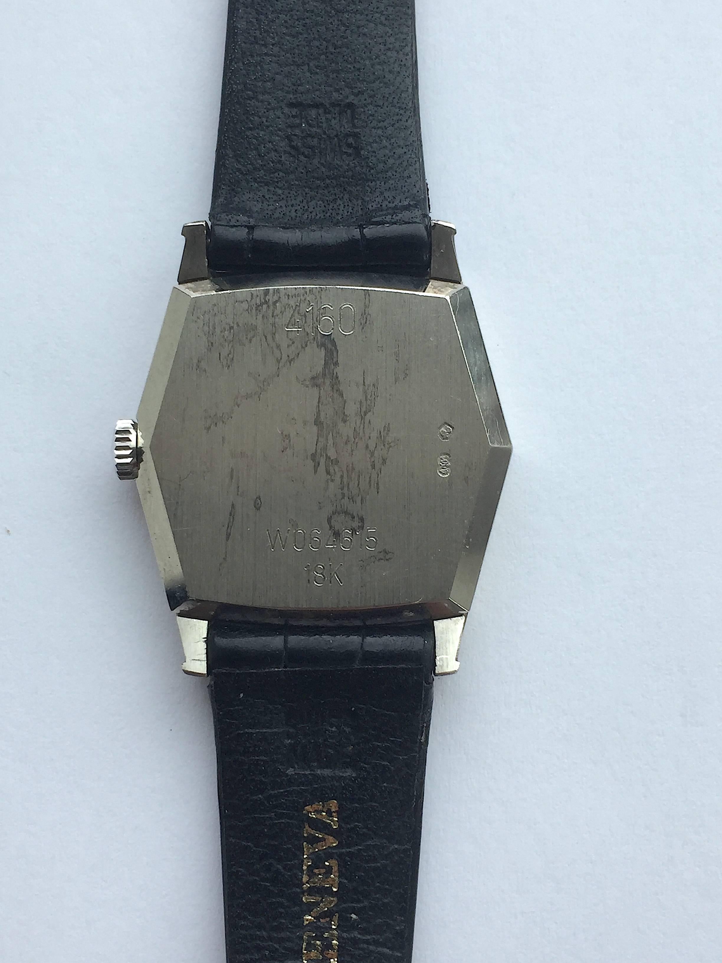 Rolex 18K White Gold Cellini Geometric Manual Wind Wristwatch For Sale 4