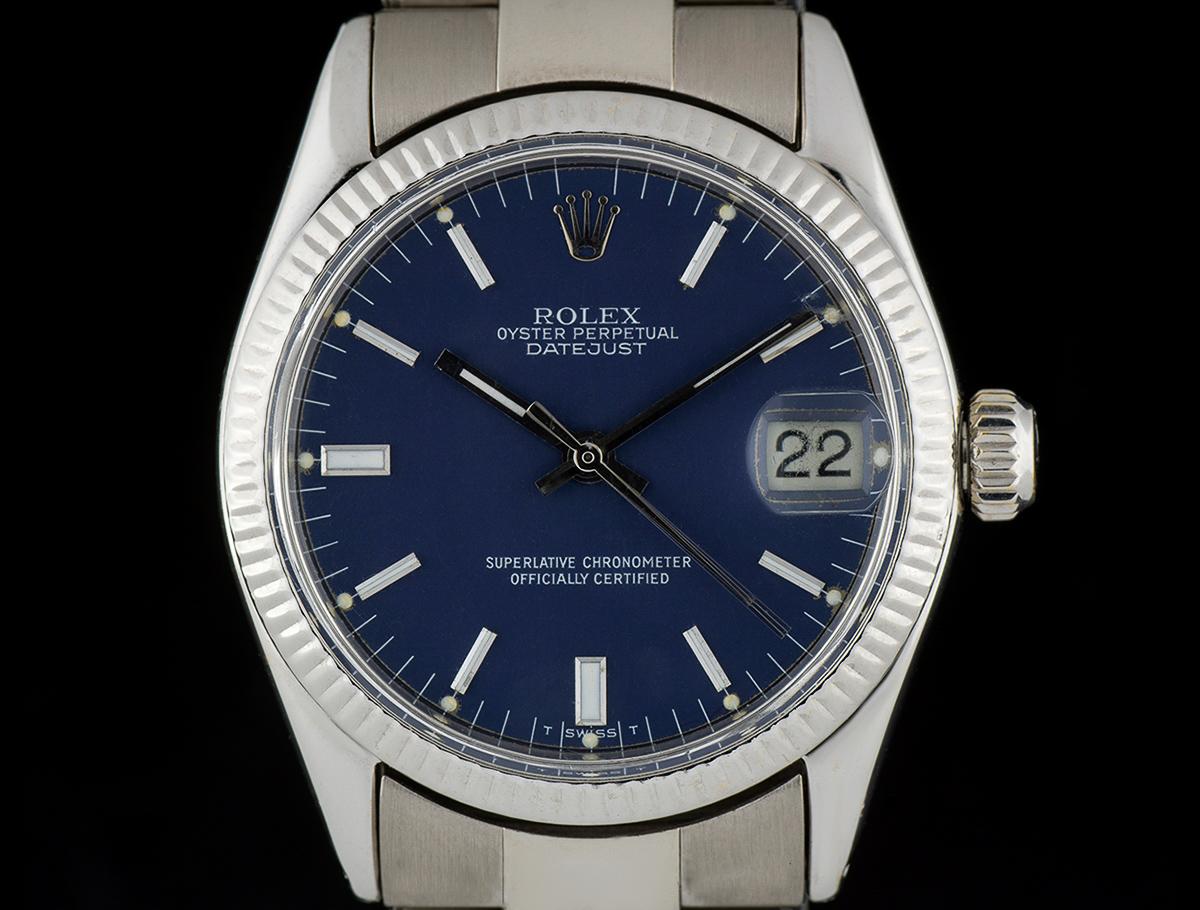 Rolex 18k White Gold Datejust Vintage Mid-Size Wristwatch 6627 2