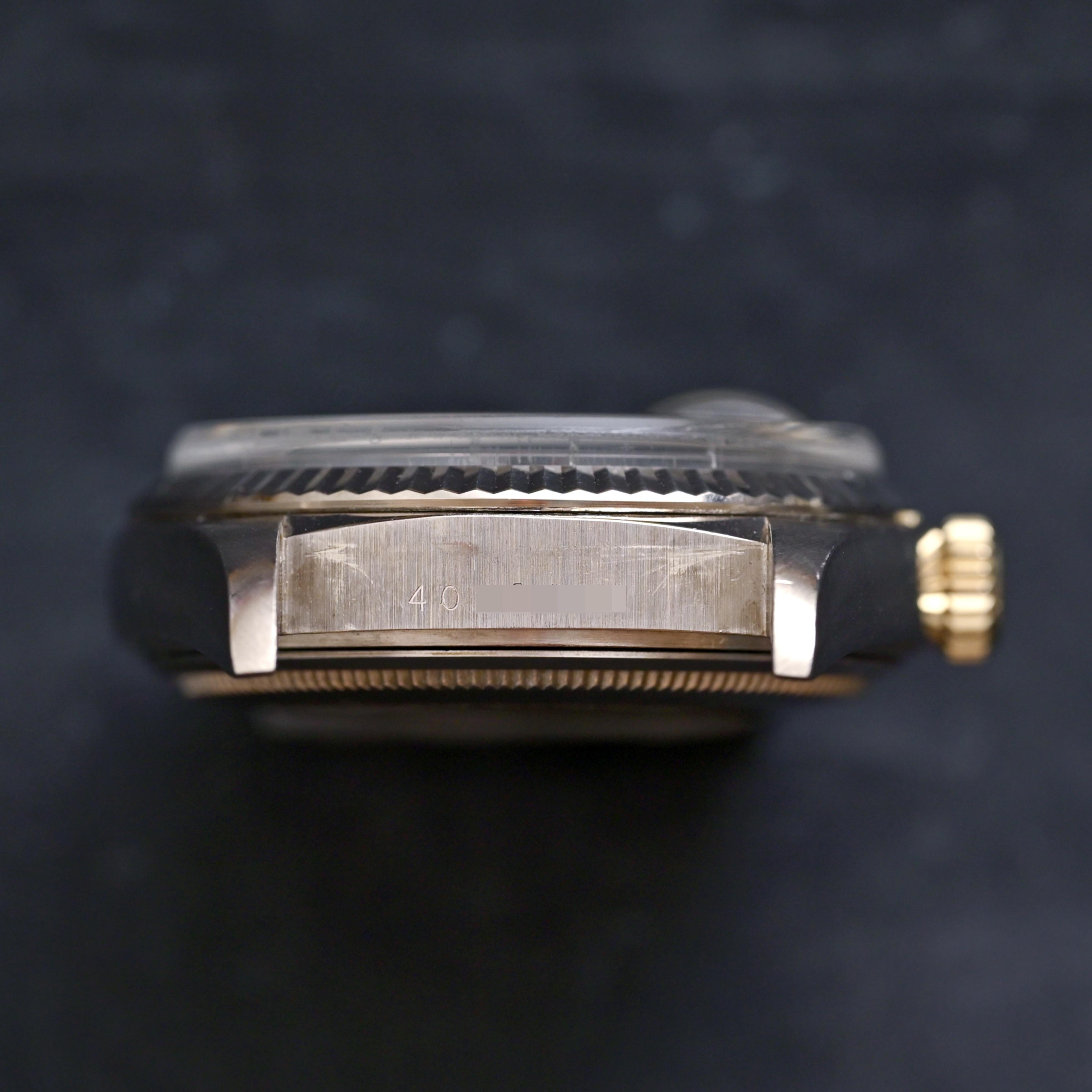 Rolex 18K Weißgold Day-Date Silbernes Zifferblatt mit Diamantindexen Ref. 1803 im Zustand „Gut“ im Angebot in Central & Western District, HK