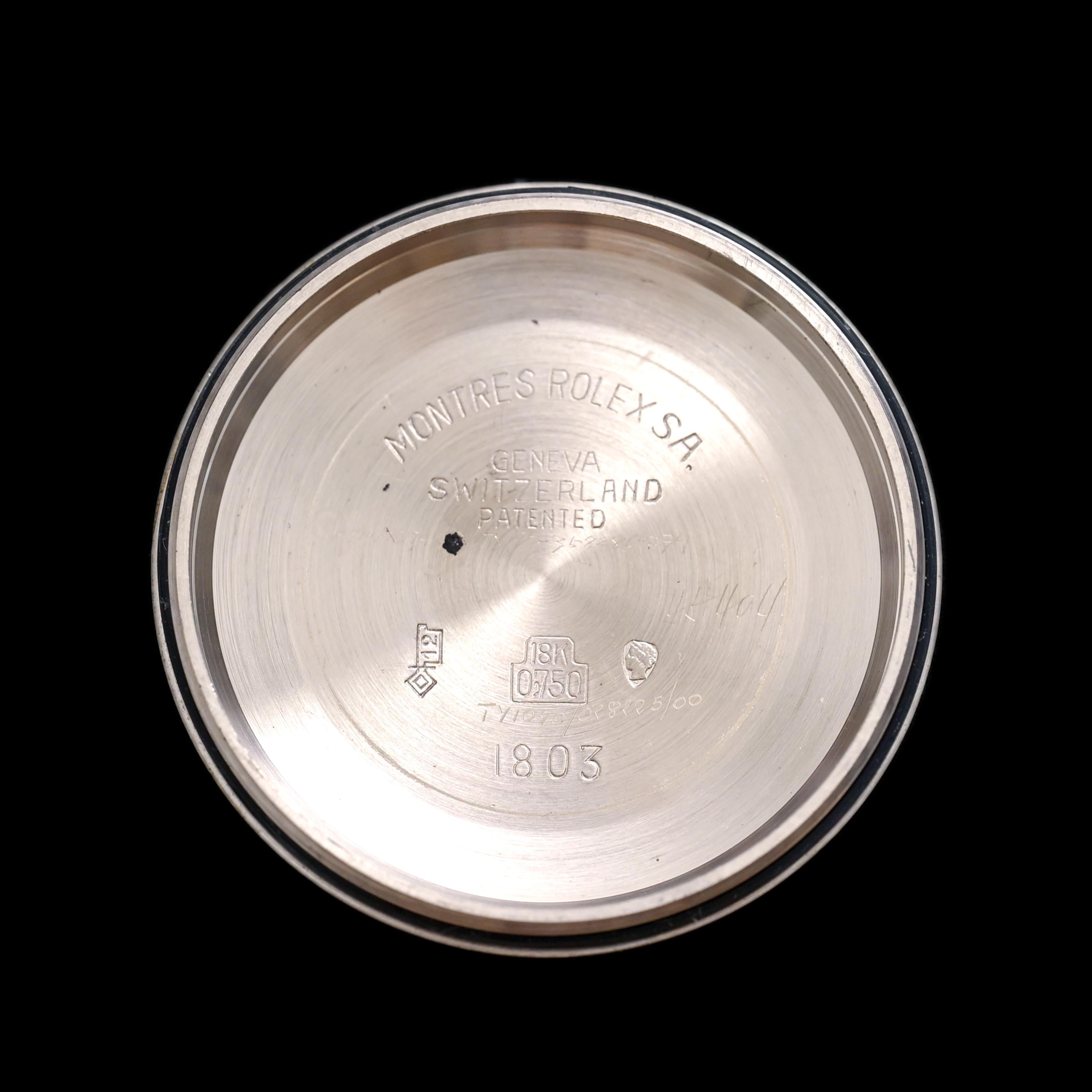 Rolex 18K Weißgold Day-Date Silbernes Zifferblatt mit Diamantindexen Ref. 1803 im Angebot 1