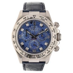 Rolex 18K White Gold Daytona Cosmograph, Sodalite Dial