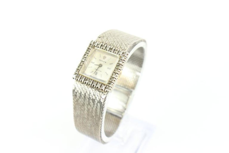 Rolex 18K White Gold Diamond Watch Ref 2157 3r524a For Sale 3