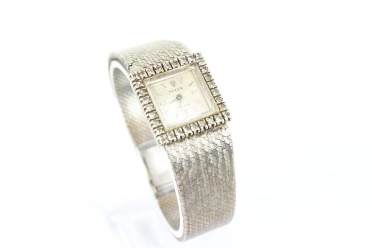 Rolex 18K White Gold Diamond Watch Ref 2157 3r524a For Sale 4