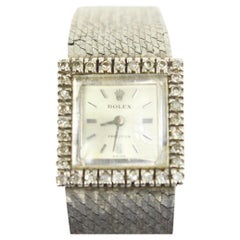 Rolex 18K White Gold Diamond Watch Ref 2157 3r524a