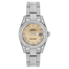 Rolex 18K White Gold Mother of Pearl Dial Diamond Set Dayjust Womens's 179239