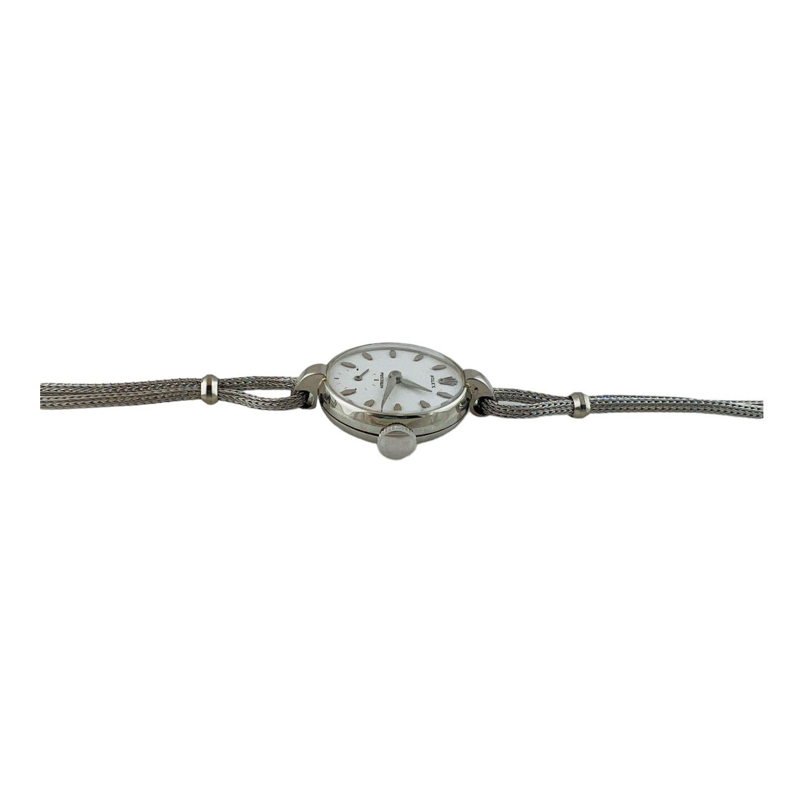 Rolex 18k White Gold Precision Ladies Watch 9160  4