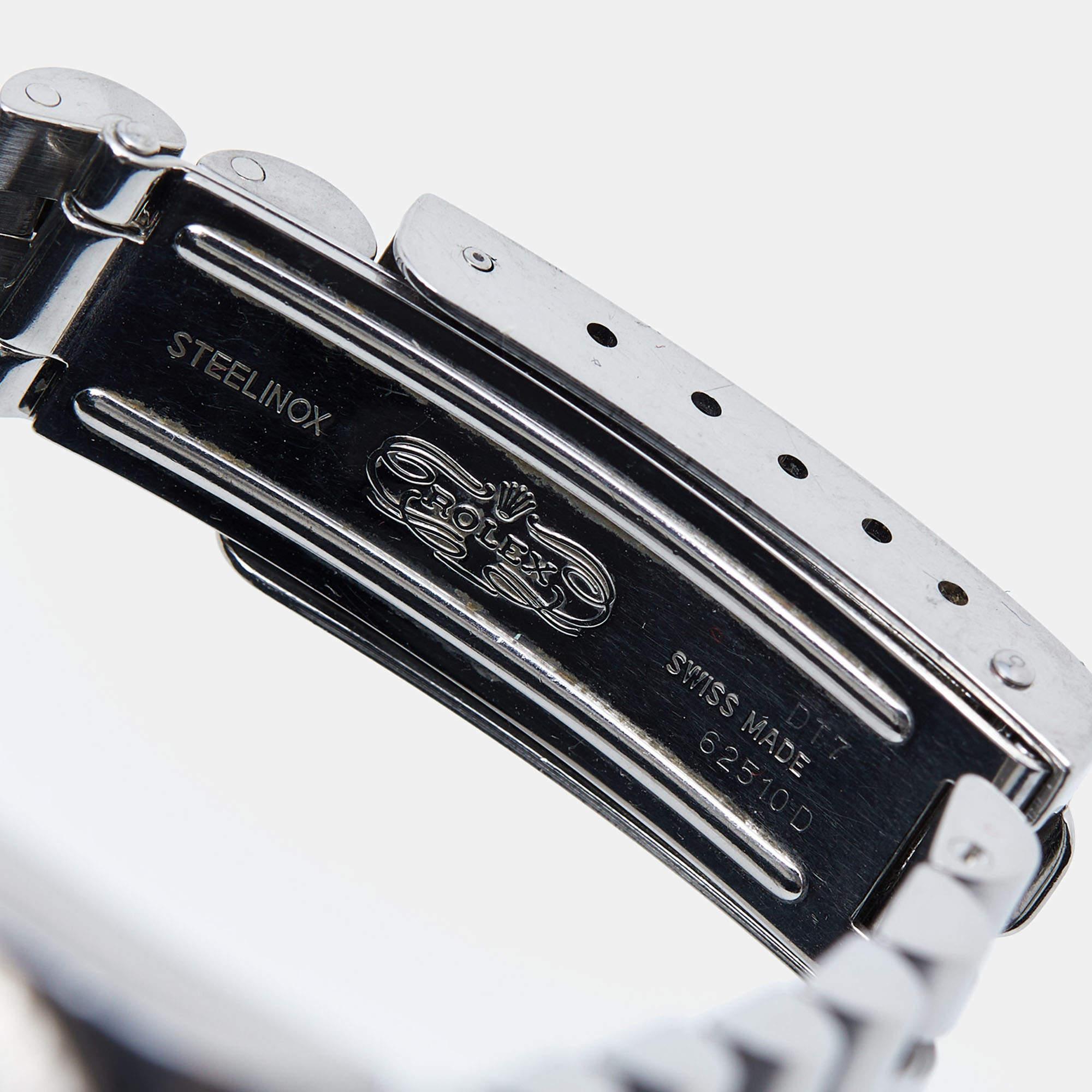 Rolex 18K White Gold Stainless Steel Diamond Datejust Women's Wristwatch 26 mm 15