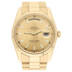 Used Rolex 18K Yellow Gold 36mm Day-Date President 118238 Mint Condition