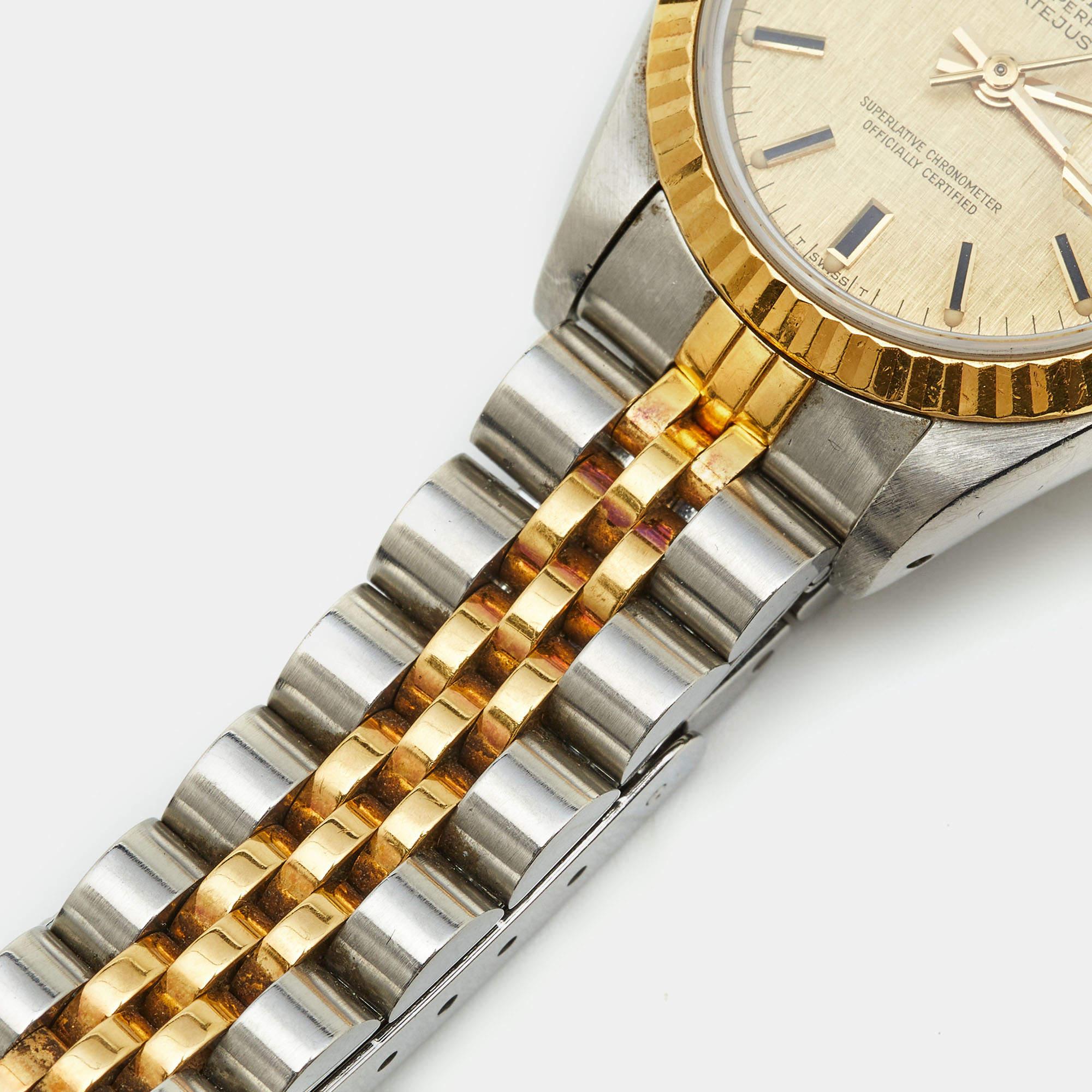 Rolex 18K Yellow Gold And Stainless Steel Datejust Women's Wristwatch 26 mm 7