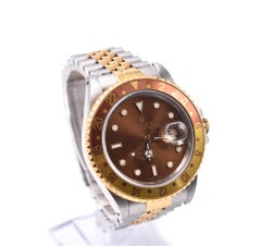 Rolex 18 Karat Gold and Stainless Steel GMT Master II “Root Beer” Watch Ref. 1