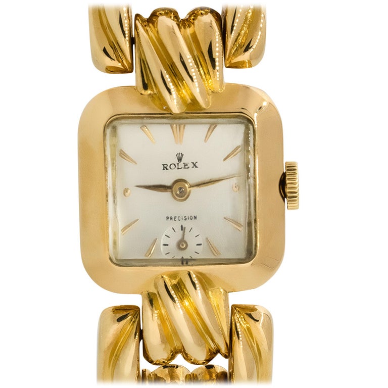 Rolex 18k Yellow Gold Antique Small Ladies Watch at 1stDibs