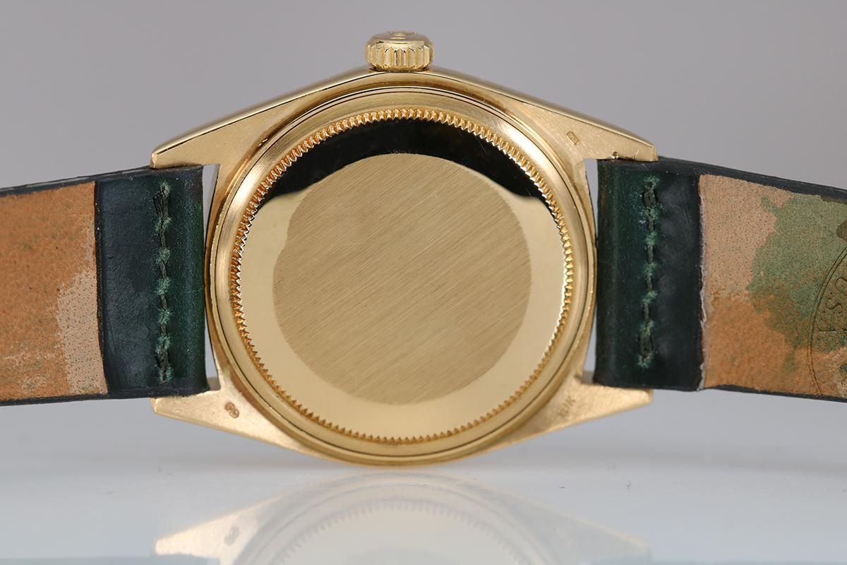 Rolex 18 Karat Gold Buckley Dial Day-Date Ref. 1803 Men's Wristwatch, circa 1974 4