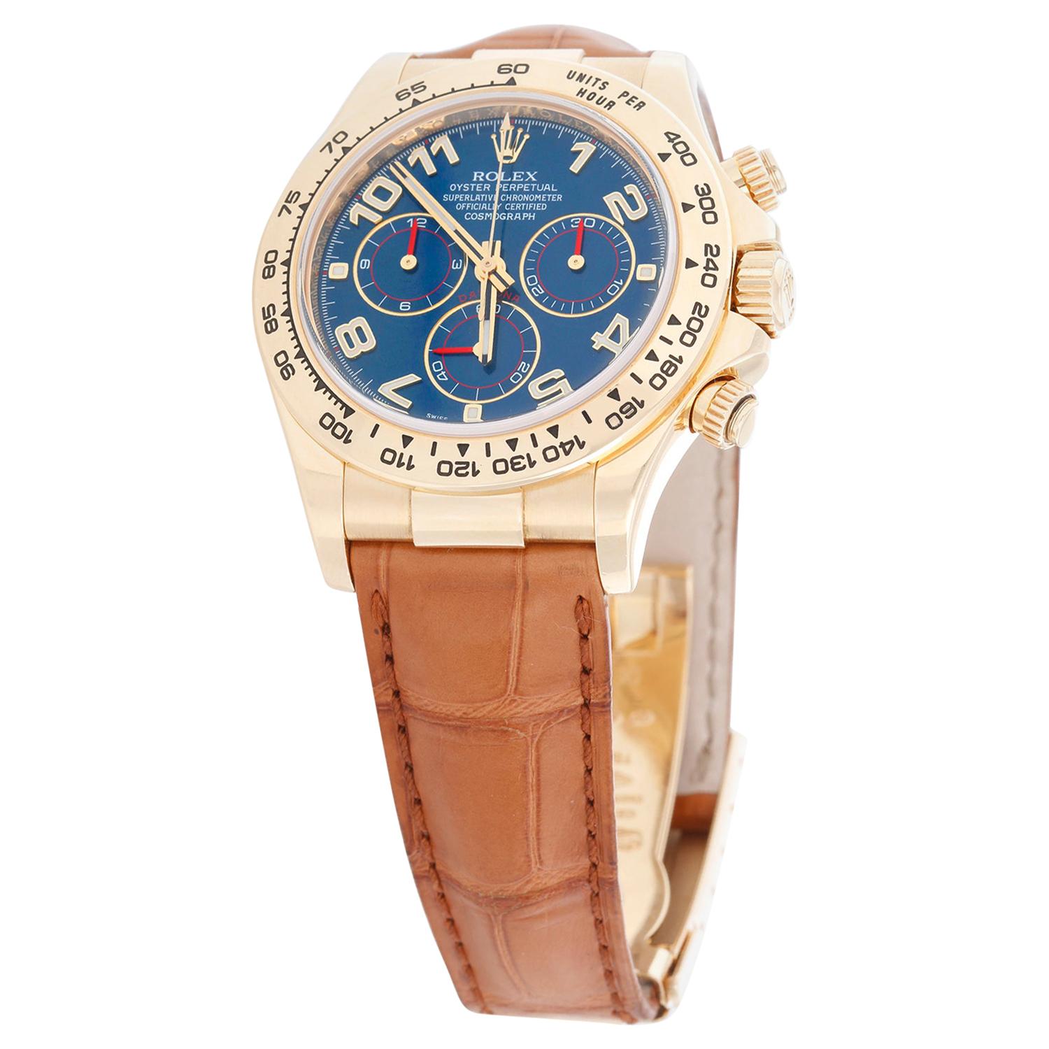 Rolex 18k Yellow Gold Cosmograph Daytona Men's Watch 116518