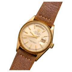 Rolex 18K Yellow Gold Day-Date Gold Dial with Bark Bezel Ref. 1807 (Head Only)