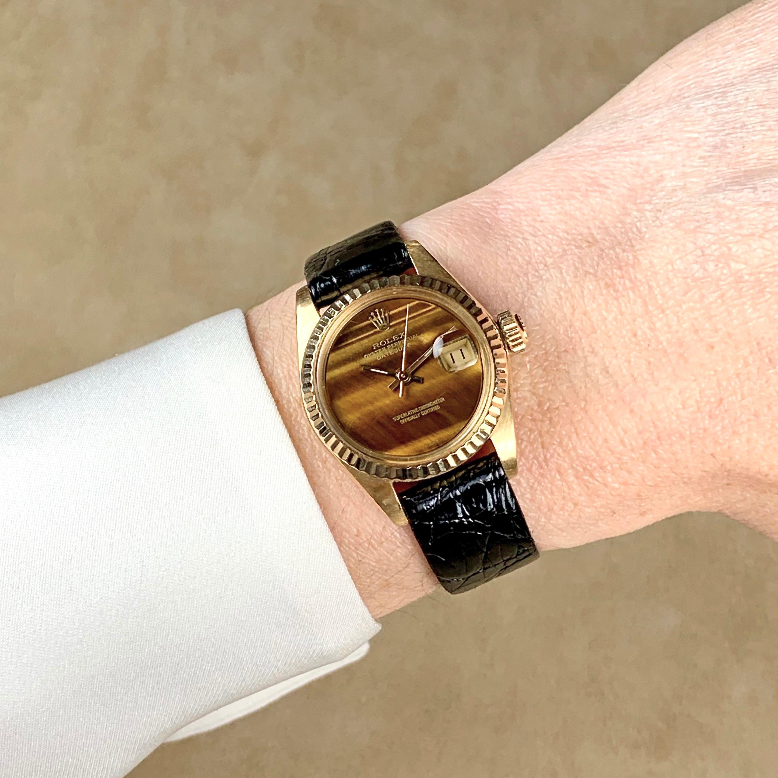 rolex datejust tiger eye