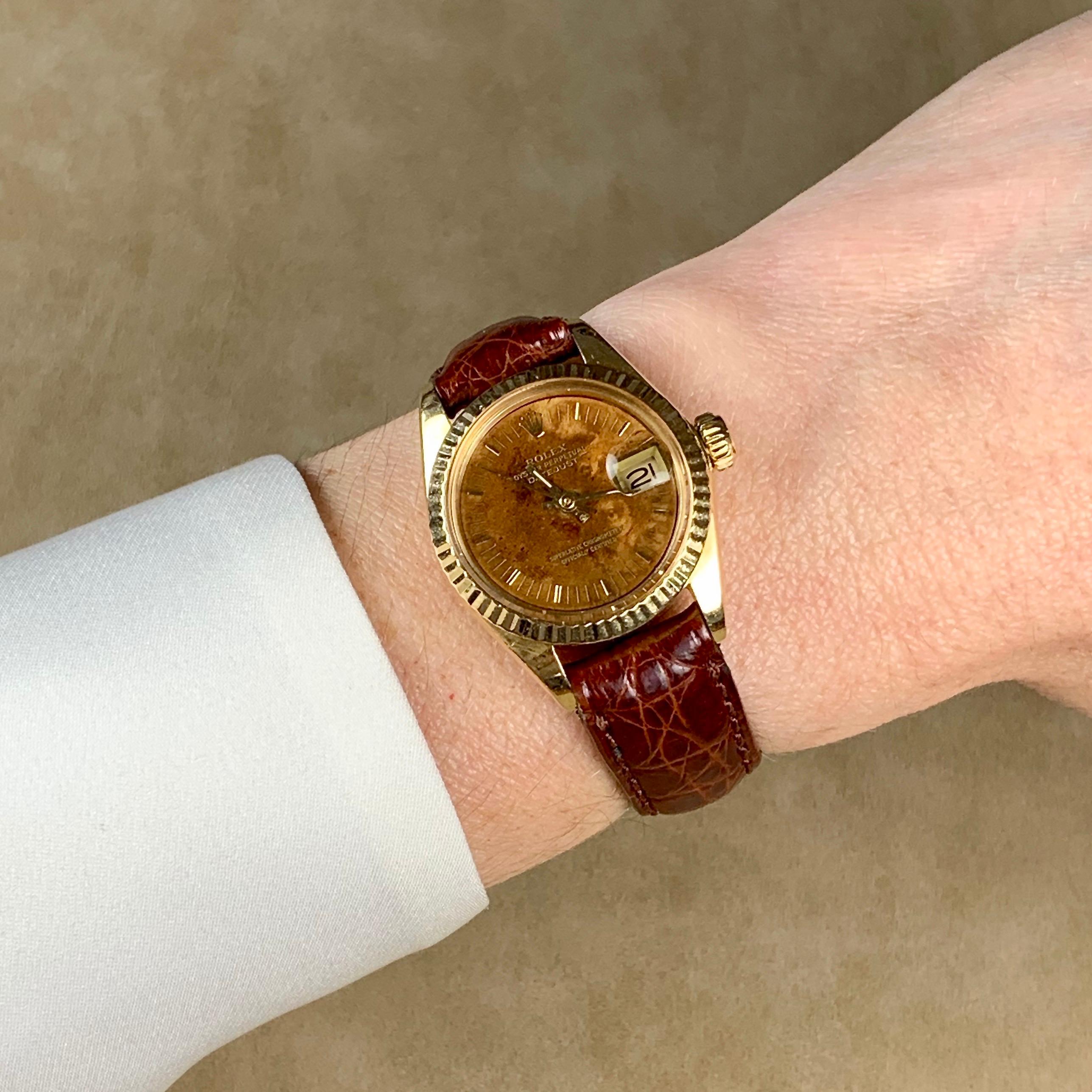 rolex datejust wood dial