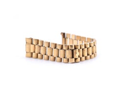 Rolex 18 Karat Yellow Gold President Bark Bracelet with Spare Links