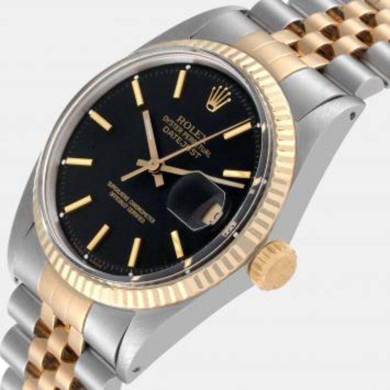 Reloj de pulsera para hombre Rolex Datejust 1601/3 de oro amarillo de 18 quilates y acero inoxidable 36 mm en venta 6