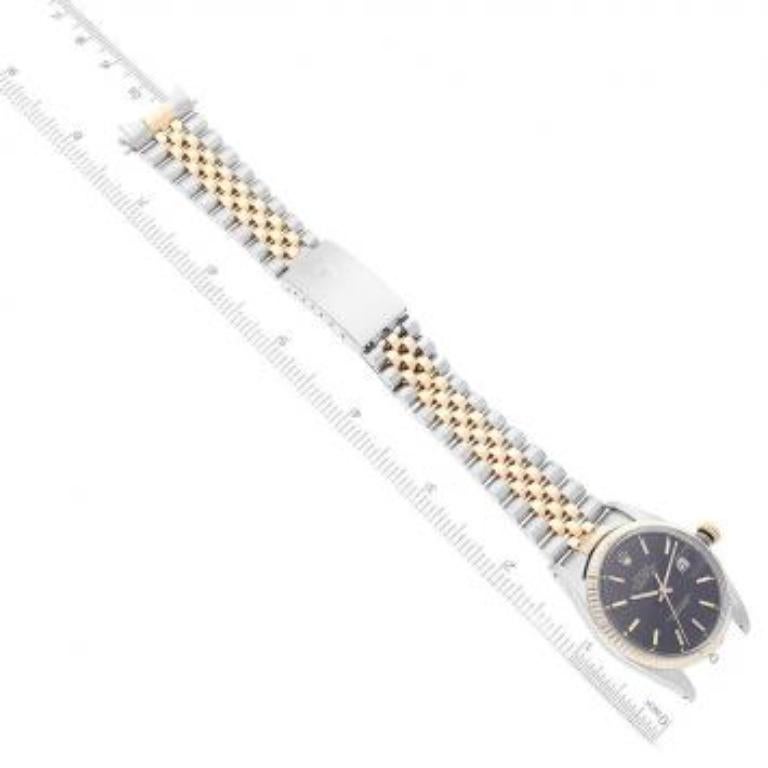 Reloj de pulsera para hombre Rolex Datejust 1601/3 de oro amarillo de 18 quilates y acero inoxidable 36 mm en venta 7