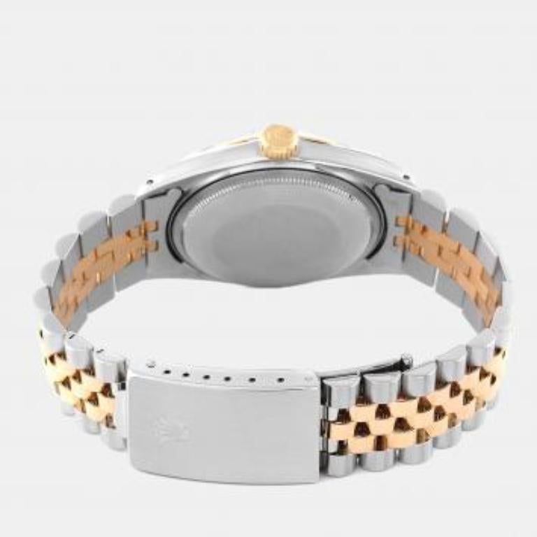 Reloj de pulsera para hombre Rolex Datejust 1601/3 de oro amarillo de 18 quilates y acero inoxidable 36 mm en venta 3