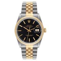 Reloj de pulsera para hombre Rolex Datejust 1601/3 de oro amarillo de 18 quilates y acero inoxidable 36 mm