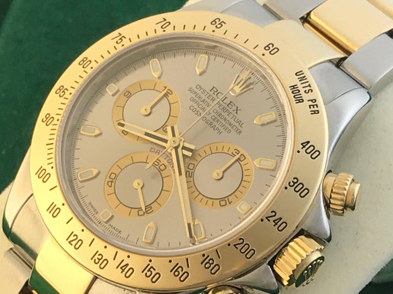 Rolex 18k Yellow Gold Stainless Steel Daytona Slate Dial ...