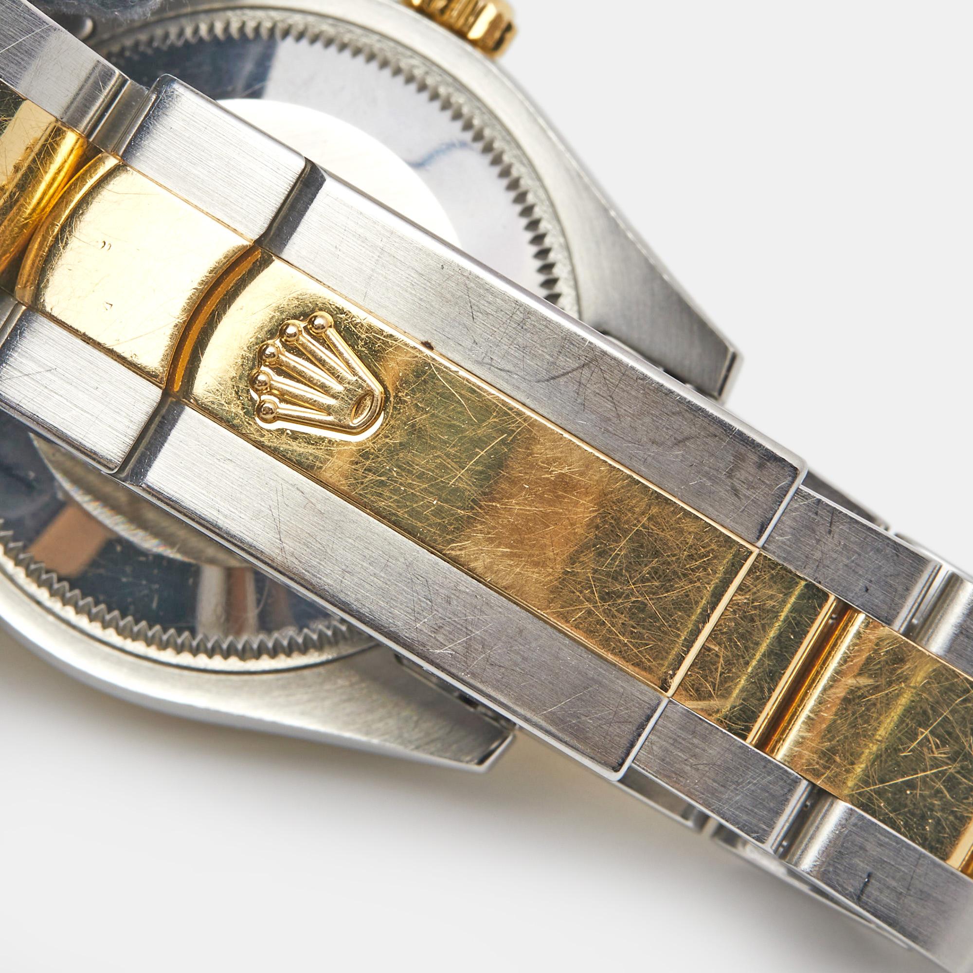 Rolex 18k Yellow Gold Stainless Steel Diamond Datejust Women's Wristwatch 31 mm 1