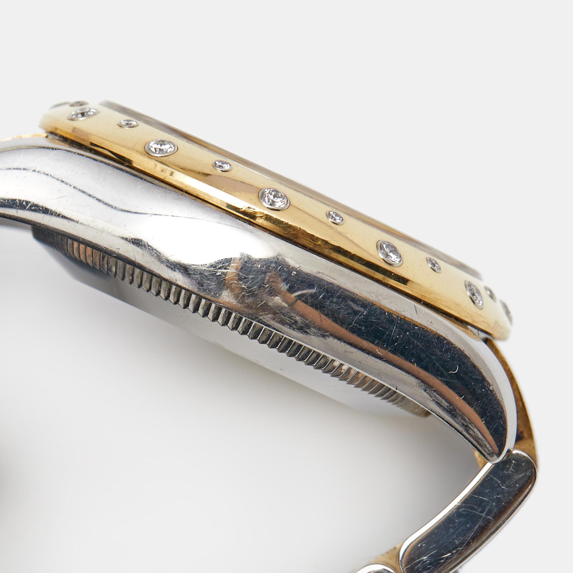 Rolex 18k Yellow Gold Stainless Steel Diamond Datejust Women's Wristwatch 31 mm 4