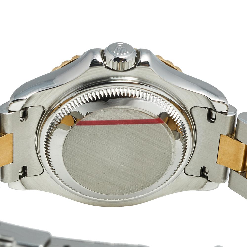 Contemporary Rolex  18k Yellow Gold Stainless Steel Yacht Master 69623 Women's Wristwatch 29 