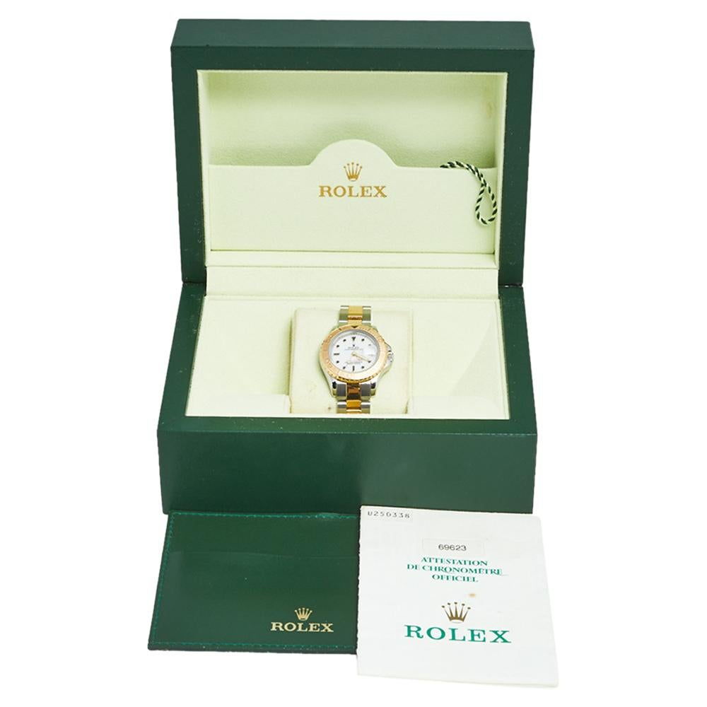 Rolex  18k Yellow Gold Stainless Steel Yacht Master 69623 Women's Wristwatch 29  1