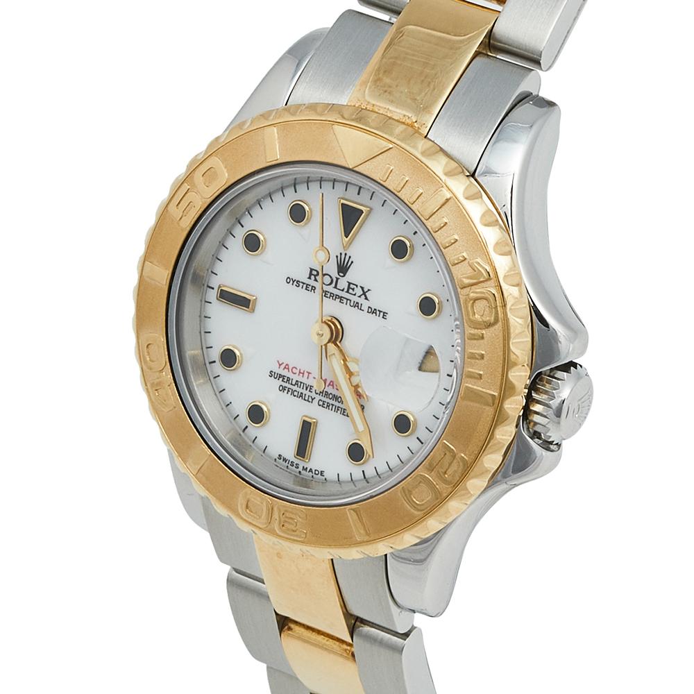 Rolex  18k Yellow Gold Stainless Steel Yacht Master 69623 Women's Wristwatch 29  3
