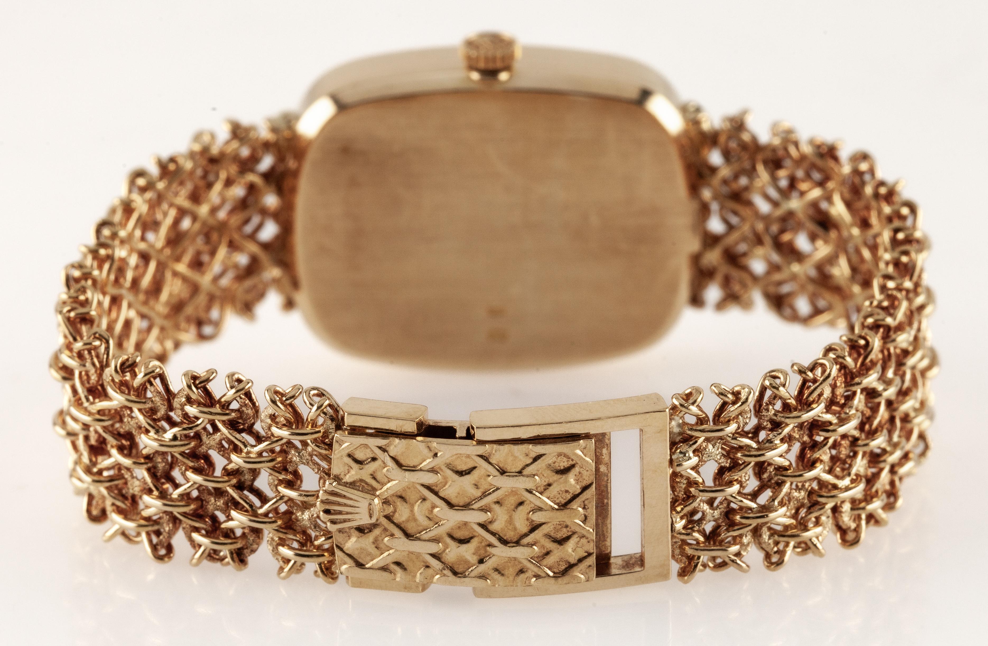 Rolex Cellini Dress Watch da donna in oro giallo 18k con cinturino originale e scatola 1601 in vendita 1