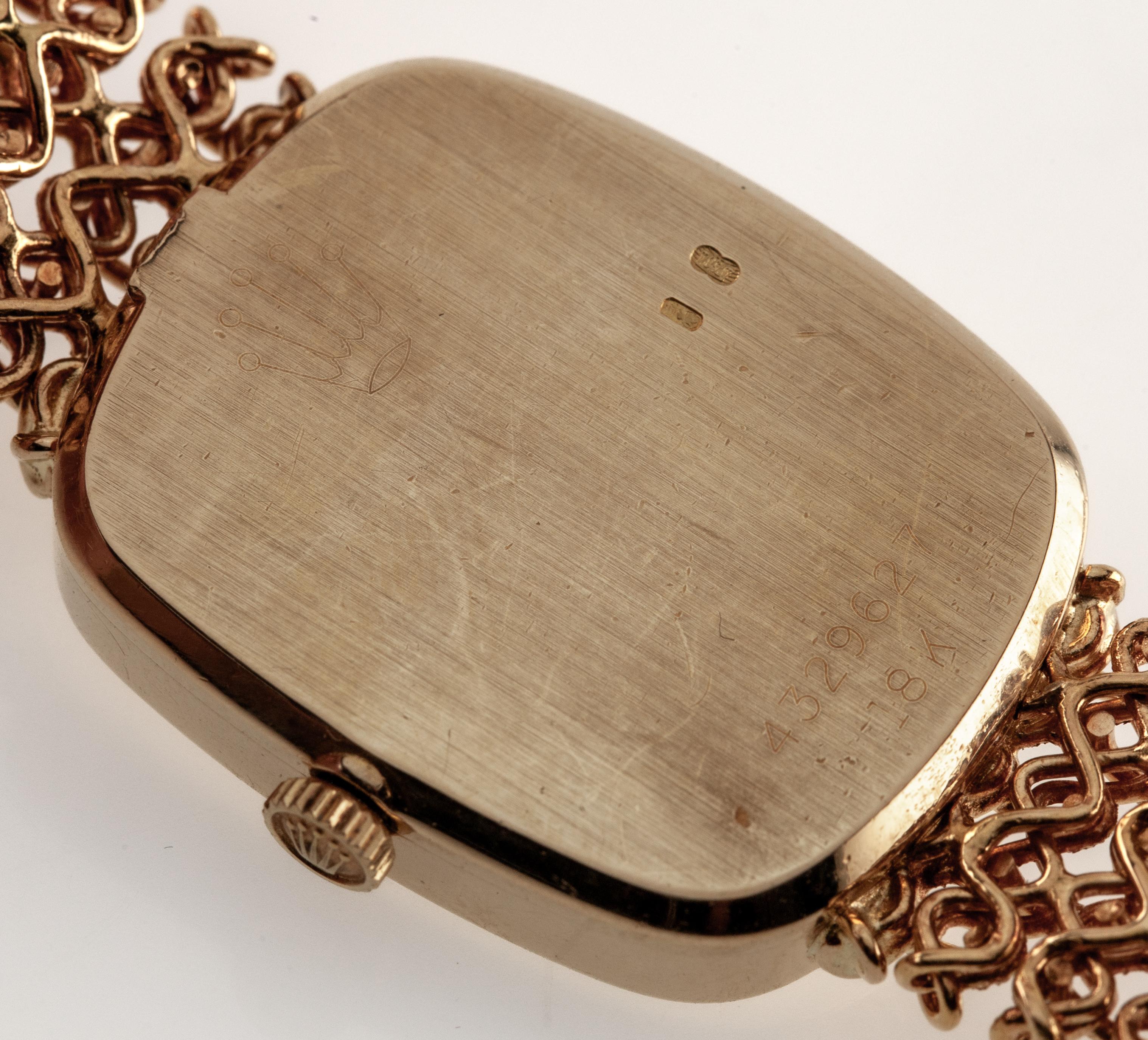 Rolex Cellini Dress Watch da donna in oro giallo 18k con cinturino originale e scatola 1601 in vendita 2