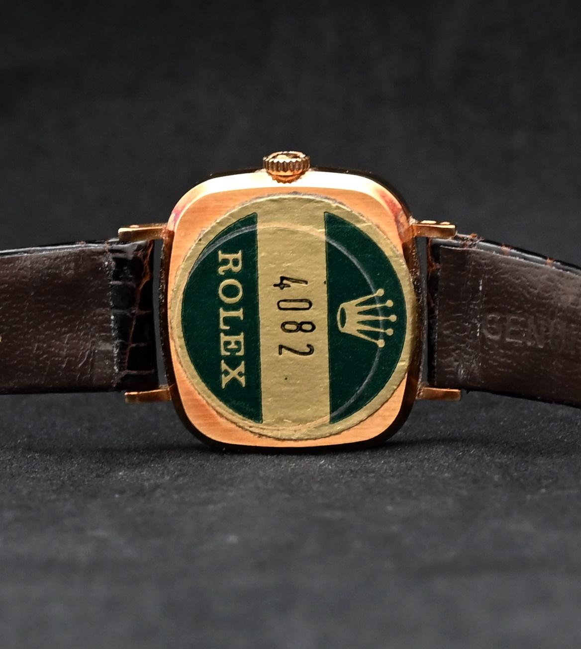 Rolex 18K YG Cellini Manual 3, 6, 9 Diamant Indexe 4082 w / Box & Papier, 1984' s im Angebot 3