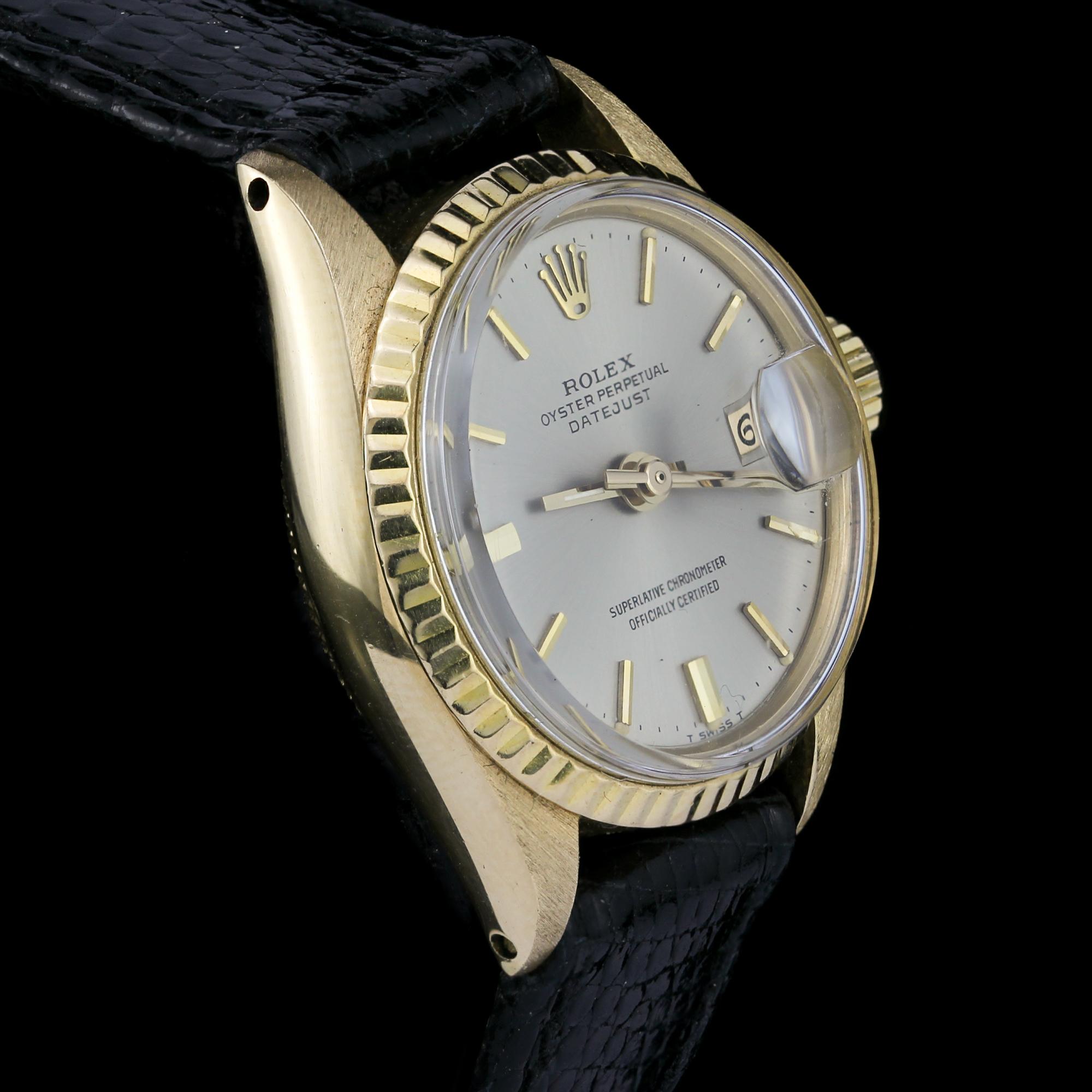 Women's Rolex 18kt Gold Ladies Datejust Ref 6517-8, Circa 1969