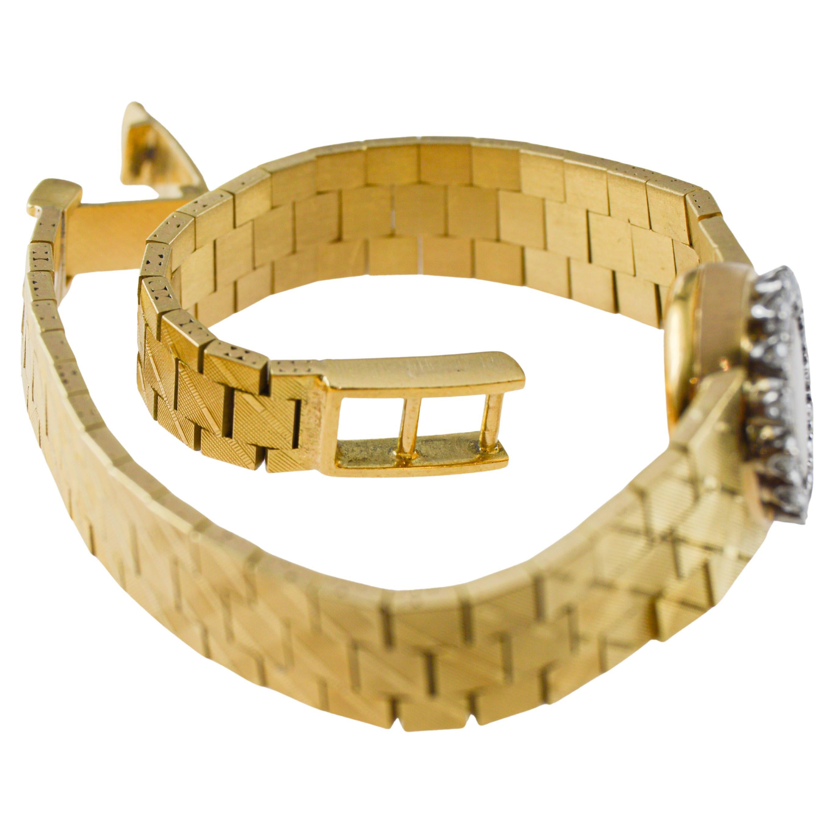 Rolex 18Kt Gold Ladies Modernist Style for Serpico & Laino Diamond Bezel 1960's in vendita 9