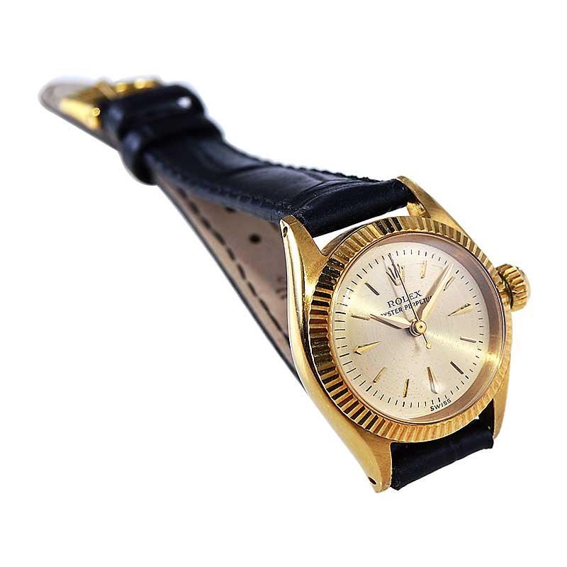 Rolex 18Kt. Gold-Damenuhr in neuem Zustand aus dem Jahr 1960 2
