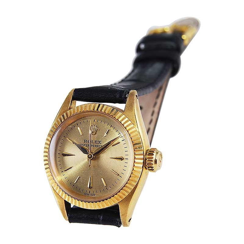 Rolex 18Kt. Gold-Damenuhr in neuem Zustand aus dem Jahr 1960 4