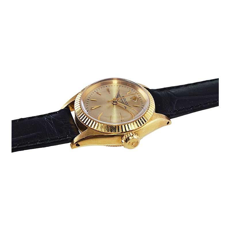 Rolex 18Kt. Gold-Damenuhr in neuem Zustand aus dem Jahr 1960 5