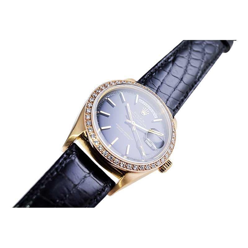 Rolex 18kt. Gold Man's President with Original Factory Black Dial from 1971 6