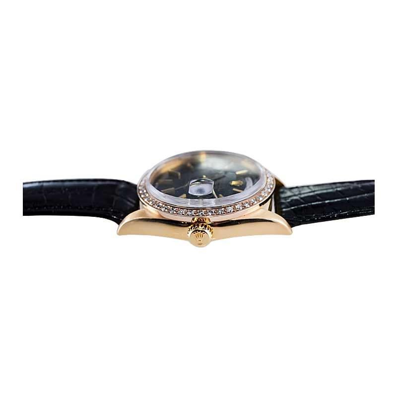 Rolex 18kt. Gold Man's President with Original Factory Black Dial from 1971 7