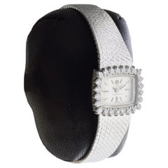 Rolex 18Kt Ladies White Gold Dress Watch Factory Diamond Bezel circa 1973