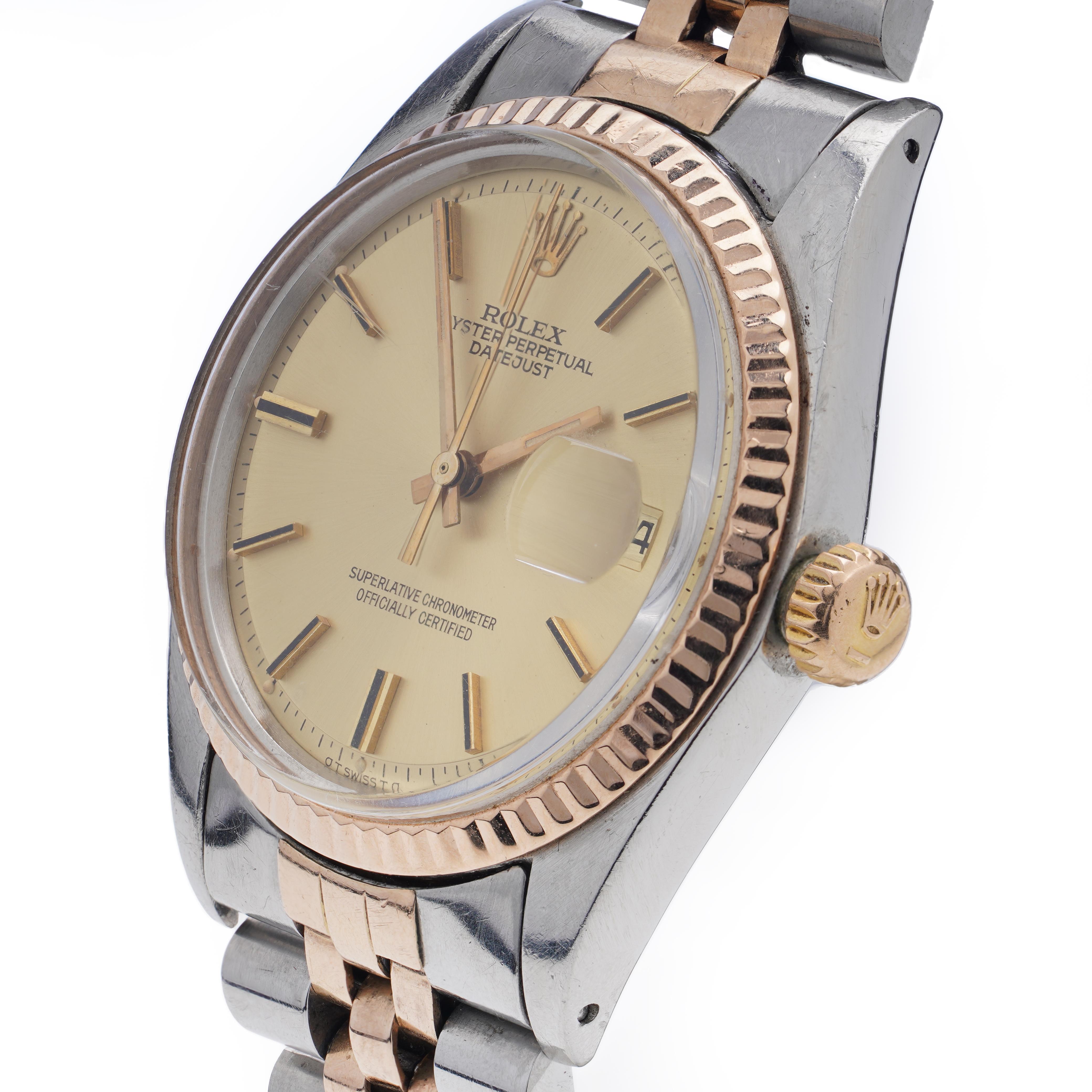 Rolex 18kt. Datejust Oyster Perpetual en or rose et acier inoxydable 1